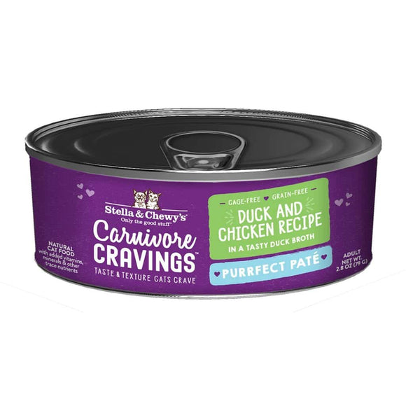 Stella & Chewy's Carnivore Cravings Purrfect Paté Duck & Chicken Recipe Wet Cat Food (5.2-oz)