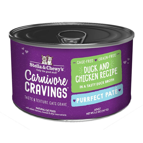 Stella & Chewy's Carnivore Cravings Purrfect Paté Duck & Chicken Recipe Wet Cat Food (5.2-oz)