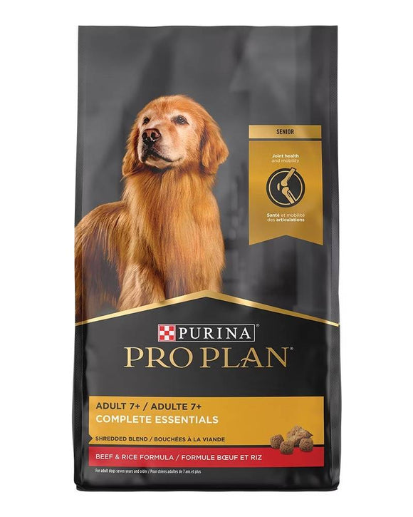 Purina Pro Plan Complete Essentials Adult 7+ Beef & Rice Dry Dog Food (18 LB)