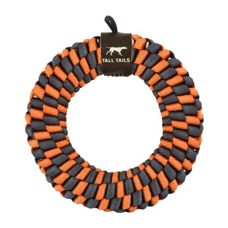 Tall tails ORANGE BRAIDED RING TOY (6)