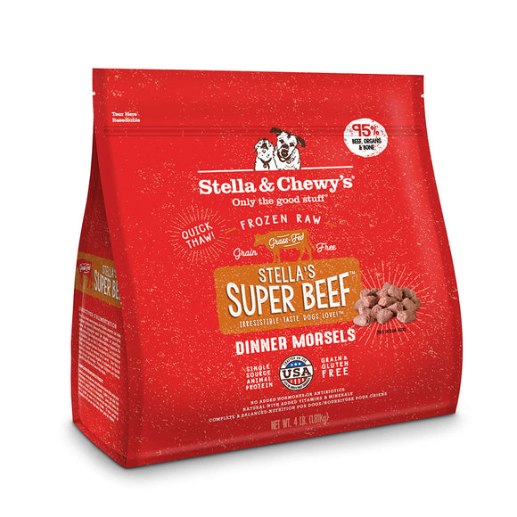 Stella’s Super Beef Frozen Raw Dinner Morsels (4 lb)