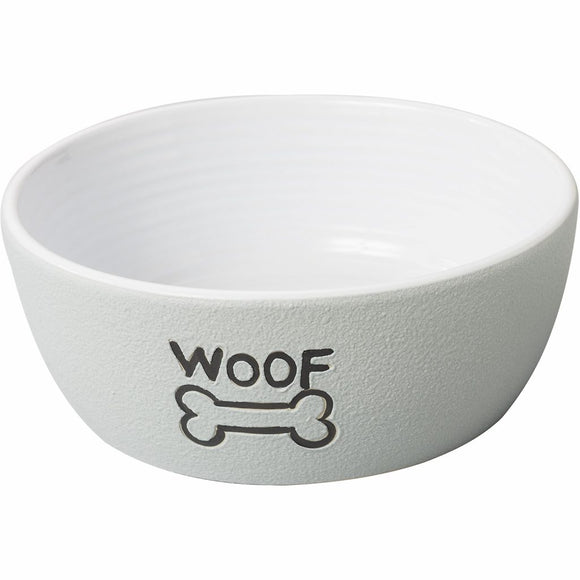 Ethical Pet Nantucket Woof Stoneware Cat Dish (5