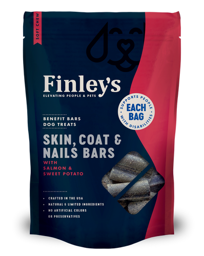 Finley's Skin, Coat & Nails Soft Chew Benefit Bars Dog Treats (16 oz)