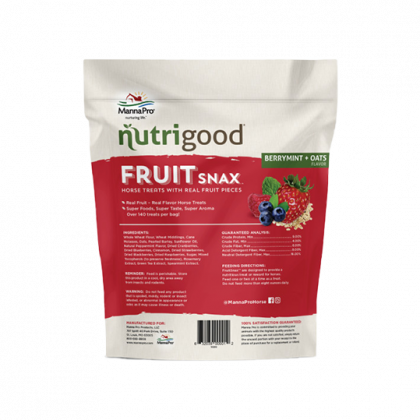 Manna Pro Nutrigood™ FruitSnax Horse Treats BerryMint + Oats Flavor (2 lbs)