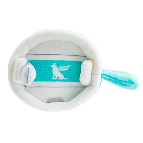 Haute Diggity Dog Snuggly Cup Teal Dog Toy