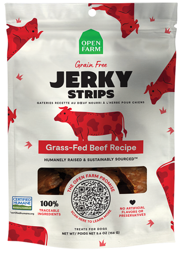 Open Farm Grain-Free Grass-Fed Beef Jerky Strips (5.6 oz)