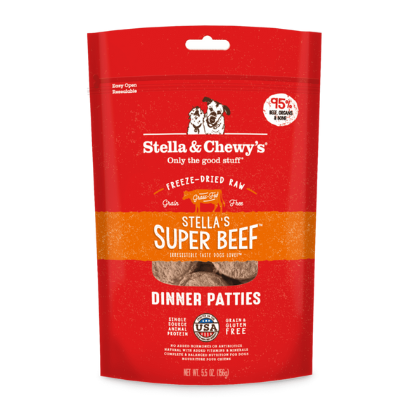 Stella & Chewy's Stella's Super Beef Freeze-Dried Dinner Patties Dog Food (5.5-oz)