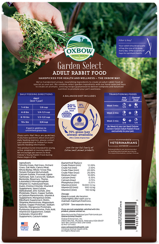 Oxbow Garden Select Adult Rabbit Food (4 lbs)
