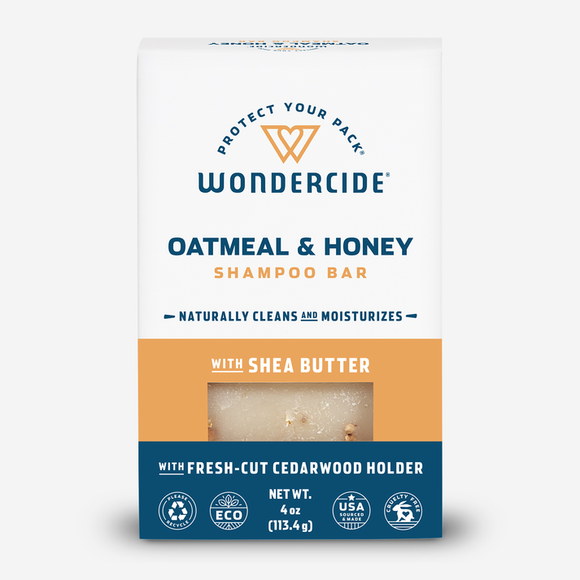 Wondercide Oatmeal & Honey Shampoo Bar for Dogs and Cats with Natural Essential Oils (4 oz Bar)