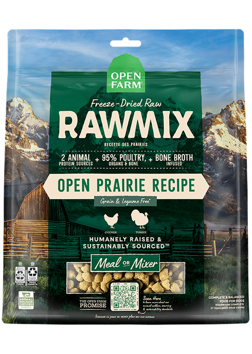 Open Farm RawMix Open Prairie Freeze Dried Raw Recipe for Dogs