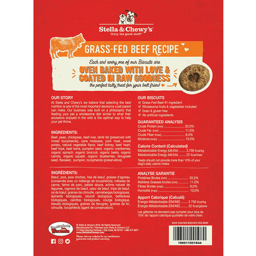 Stella & Chewy's Raw Coated Biscuits Grass Fed Beef Recipe Dog Treats (9.0-oz)