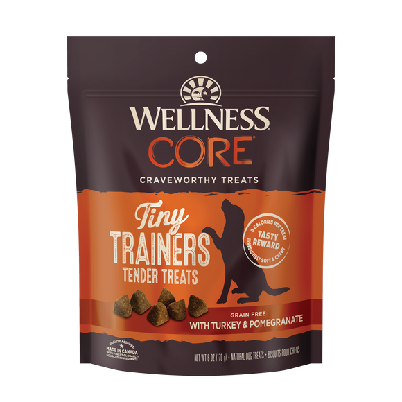 Wellness CORE Tiny Trainers Tender Treats Turkey & Pomegranate Dog Food (6 oz bags)