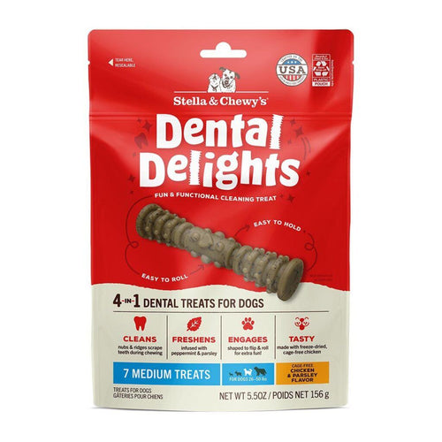 Stella & Chewy's Medium Dental Delights Chicken & Parsley Flavor Treats for Dogs (0.86 oz)