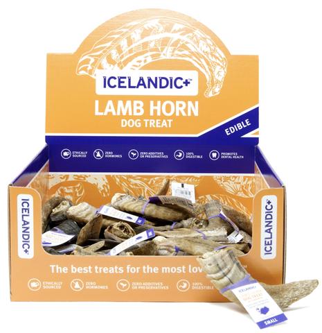 Icelandic+ Small Lamb Horn with Marrow Dog Treat (36 Ct. Case)