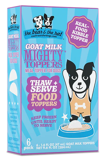 The Bear & The Rat Goat Milk Mighty Toppers for Dogs (9.6 oz)