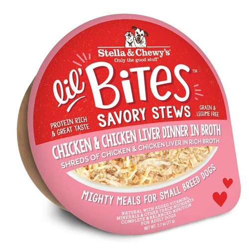 Stella & Chewy's Lil' Bites Savory Stews Chicken & Chicken Liver Dinner in Broth (2.7 Oz)