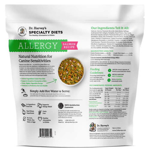 Dr. Harvey's Specialty Diet Allergy Salmon Recipe Natural Nutrition for Canine Sensitivities