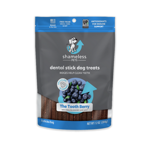 Shameless Pets The Tooth Berry Dental Stick Dog Treats (7.2 oz (8 sticks/bag))