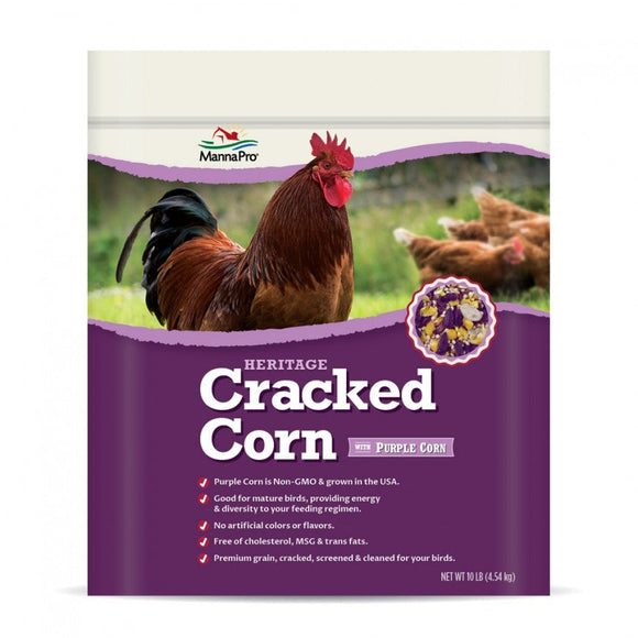 Manna Pro Adult Poultry Care Cracked Corn for chickens with Purple Corn (10 lbs)