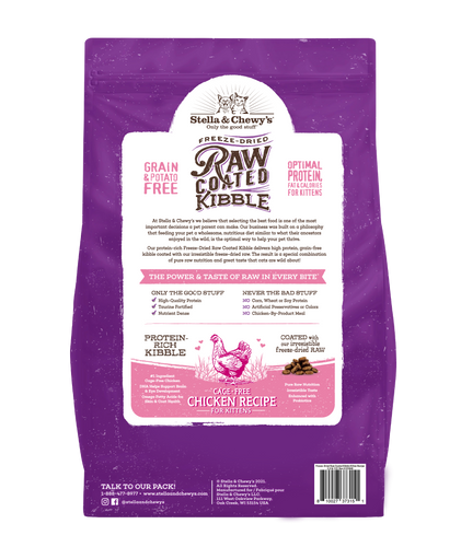 Stella & Chewy's Raw Coated Kitten Cage-Free Chicken Recipe (2.5 Lbs)