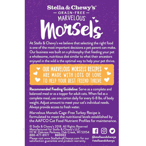 Stella & Chewy's Marvelous Morsels Cage Free Turkey Recipe Wet Cat Food (5.5-oz)
