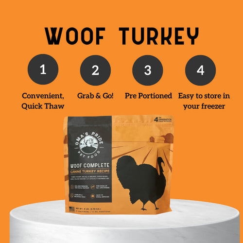 Oma's Pride Woof Complete Turkey Dog Food