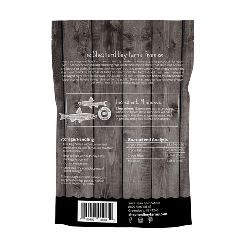 Shepherd Boy Farms Minnows Raw Freeze Dried Dog Treats