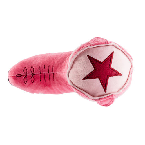 Haute Diggity Dog Pink Cowgirl Boot Dog Toy