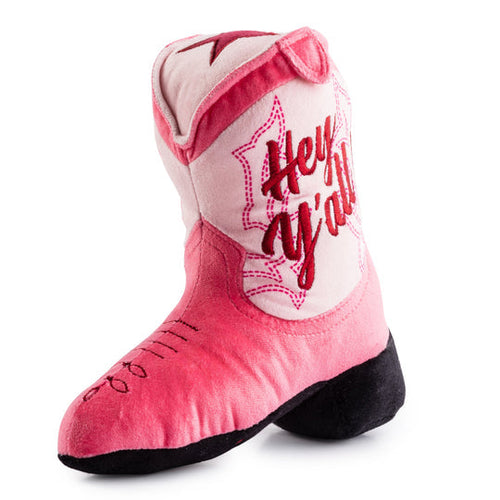Haute Diggity Dog Pink Cowgirl Boot Dog Toy