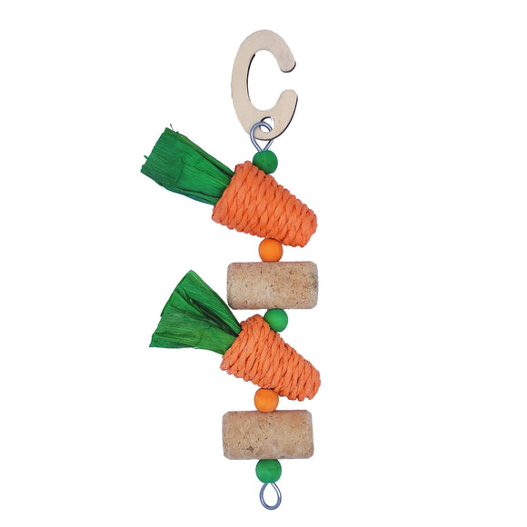 A&E Cage Carrot & Cork Jingle Small Animal Toy