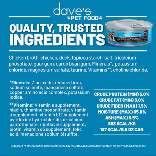 Dave's Chicken & Duck Recipe in Saucey Paté / 5.5 oz