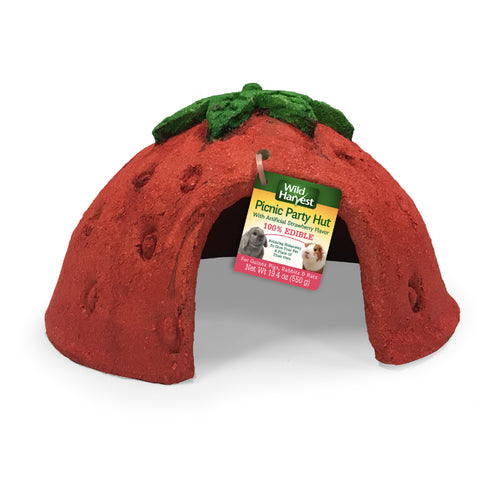 WILD HARVEST Picnic Party Hut, Strawberry Flavor Small Animal Treats
