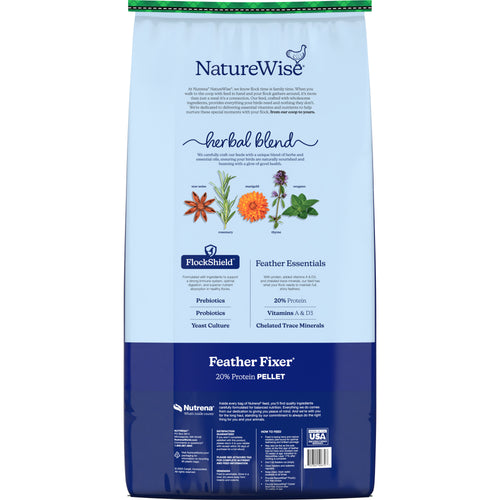 NatureWise® 20% Protein Feather Fixer Pellet Poultry Feed