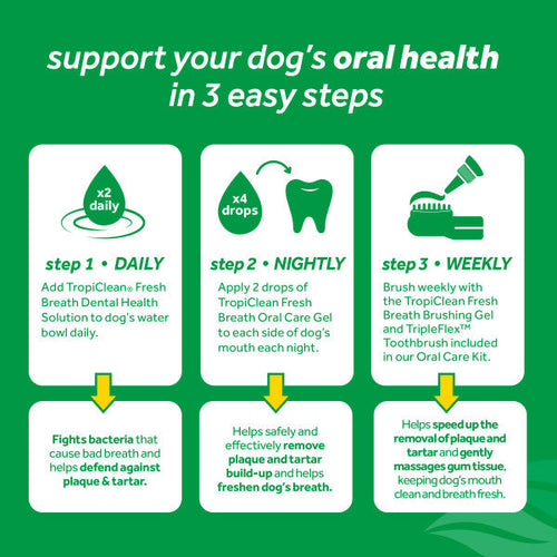 TropiClean Fresh Breath Oral Care Kit for Dogs (Puppy)