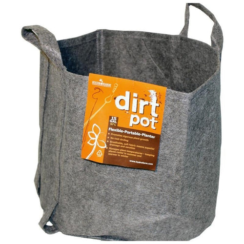 HYDROFARM DIRT POT WITH HANDLE (15 GALLON)