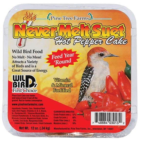 Pine Tree Farms Never Melt Suet Hot Pepper Cake (13 oz)