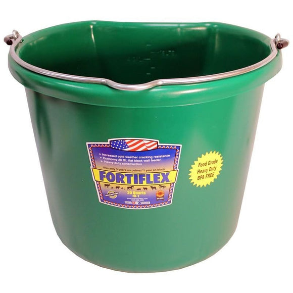 Fortiflex 20 Quart Economy Flat Back Bucket (BLUE)