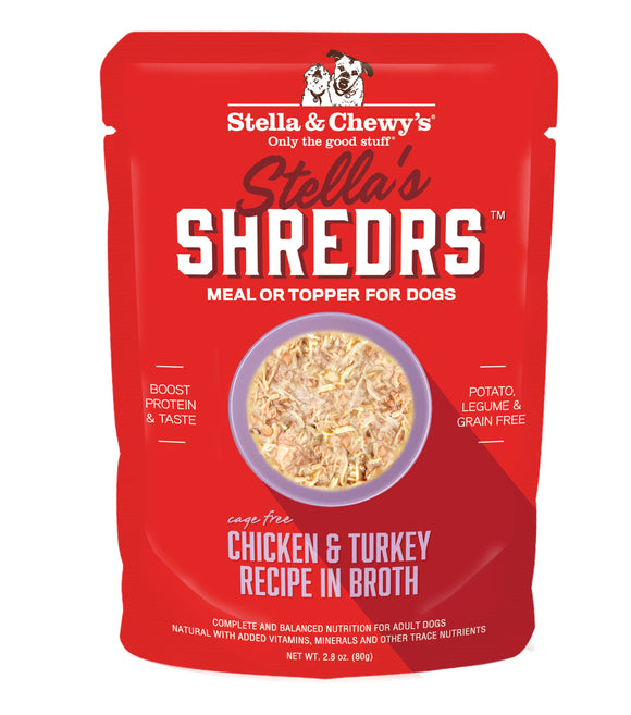 Stella & Chewy's Stella’s Shredrs Cage Free Chicken & Turkey Recipe in Broth (2.8 oz)