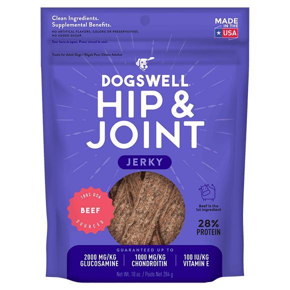 Dogswell Hip & Joint Jerky Treats, Beef
